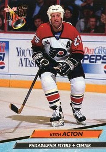 #368 Keith Acton - Philadelphia Flyers - 1992-93 Ultra Hockey