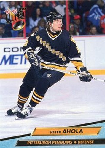 #376 Peter Ahola - Pittsburgh Penguins - 1992-93 Ultra Hockey