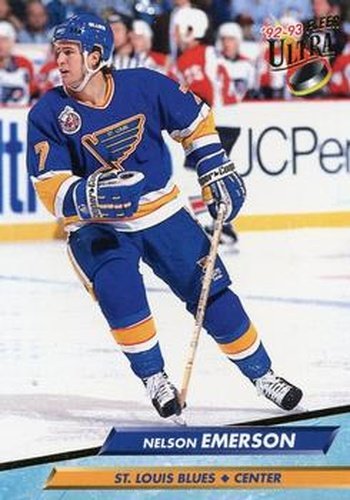 #393 Nelson Emerson - St. Louis Blues - 1992-93 Ultra Hockey