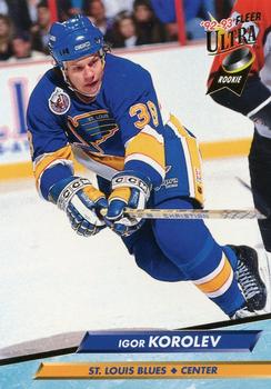 #395 Igor Korolev - St. Louis Blues - 1992-93 Ultra Hockey