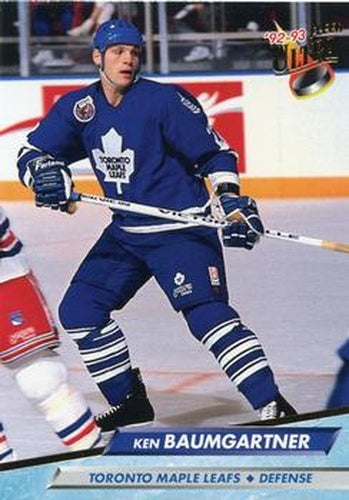 #416 Ken Baumgartner - Toronto Maple Leafs - 1992-93 Ultra Hockey