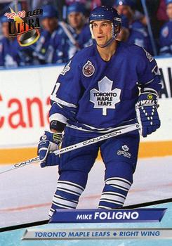 #420 Mike Foligno - Toronto Maple Leafs - 1992-93 Ultra Hockey