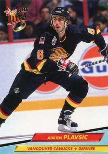 #428 Adrien Plavsic - Vancouver Canucks - 1992-93 Ultra Hockey