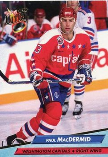 #439 Paul MacDermid - Washington Capitals - 1992-93 Ultra Hockey