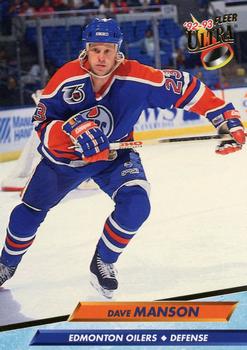 #62 Dave Manson - Edmonton Oilers - 1992-93 Ultra Hockey