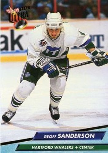 #75 Geoff Sanderson - Hartford Whalers - 1992-93 Ultra Hockey