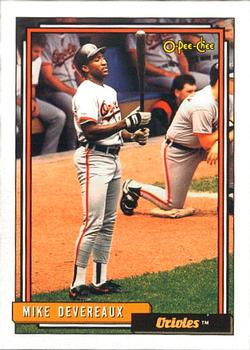 #492 Mike Devereaux - Baltimore Orioles - 1992 O-Pee-Chee Baseball