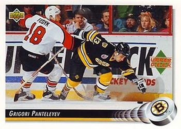 #492 Grigori Panteleev - Boston Bruins - 1992-93 Upper Deck Hockey