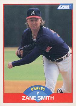 #492 Zane Smith - Atlanta Braves - 1989 Score Baseball