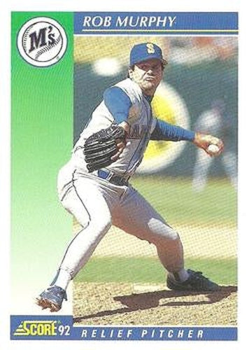 #492 Rob Murphy - Seattle Mariners - 1992 Score Baseball