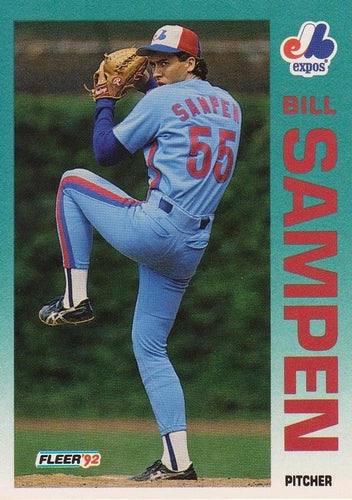 #492 Bill Sampen - Montreal Expos - 1992 Fleer Baseball