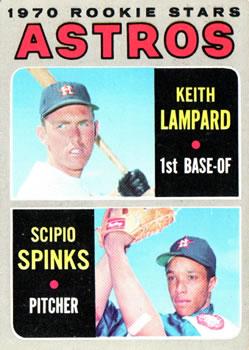 #492 Astros 1970 Rookie Stars Keith Lampard / Scipio Spinks - Houston Astros - 1970 Topps Baseball