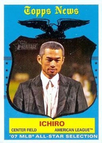 #492 Ichiro Suzuki - Seattle Mariners - 2008 Topps Heritage Baseball