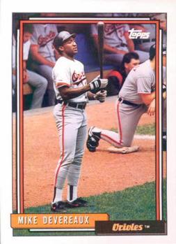 #492 Mike Devereaux - Baltimore Orioles - 1992 Topps Baseball