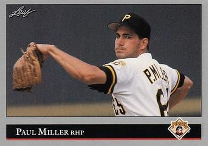 #492 Paul Miller - Pittsburgh Pirates - 1992 Leaf Baseball
