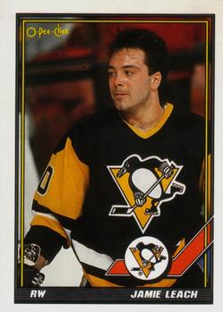 #492 Jamie Leach - Pittsburgh Penguins - 1991-92 O-Pee-Chee Hockey