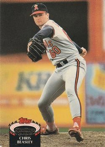 #492 Chris Beasley - California Angels - 1992 Stadium Club Baseball