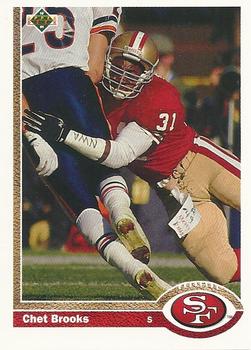 #492 Chet Brooks - San Francisco 49ers - 1991 Upper Deck Football