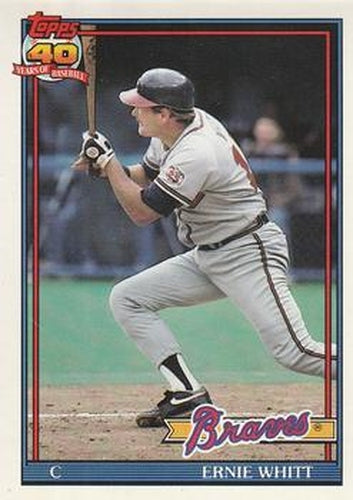 #492 Ernie Whitt - Atlanta Braves - 1991 O-Pee-Chee Baseball