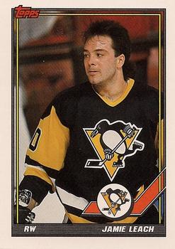 #492 Jamie Leach - Pittsburgh Penguins - 1991-92 Topps Hockey