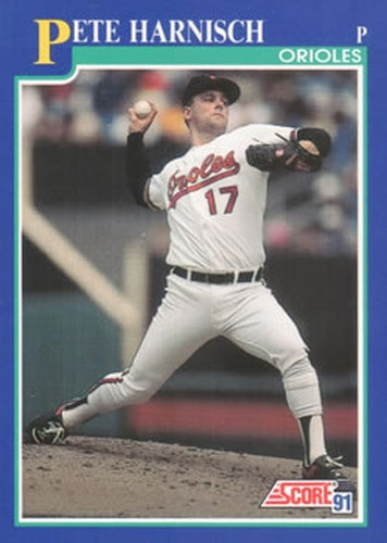 #492 Pete Harnisch - Baltimore Orioles - 1991 Score Baseball