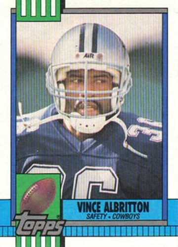 #492 Vince Albritton - Dallas Cowboys - 1990 Topps Football