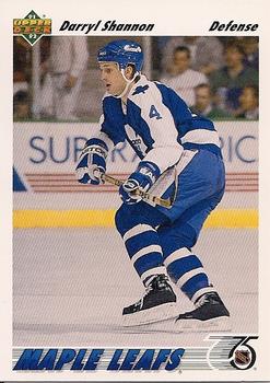 #493 Darryl Shannon - Toronto Maple Leafs - 1991-92 Upper Deck Hockey