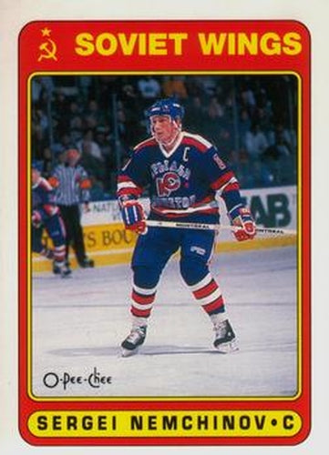 #493 Sergei Nemchinov - Soviet Wings - 1990-91 O-Pee-Chee Hockey