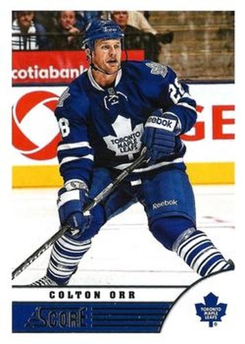 #493 Colton Orr - Toronto Maple Leafs - 2013-14 Score Hockey