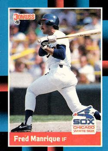 #493 Fred Manrique - Chicago White Sox - 1988 Donruss Baseball