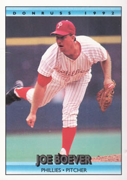 #493 Joe Boever - Philadelphia Phillies - 1992 Donruss Baseball