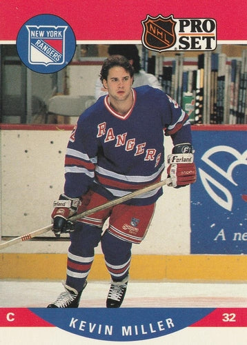 #493 Kevin Miller - New York Rangers - 1990-91 Pro Set Hockey