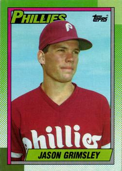 #493 Jason Grimsley - Philadelphia Phillies - 1990 Topps Baseball