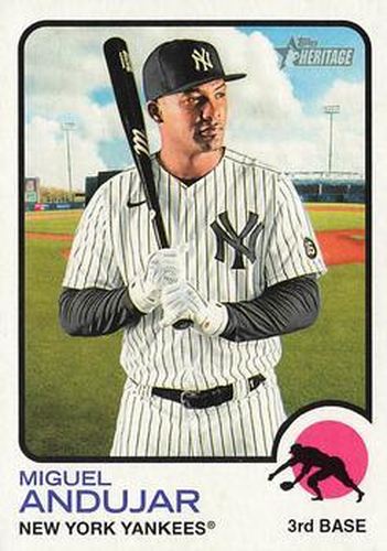 #493 Miguel Andujar - New York Yankees - 2022 Topps Heritage Baseball