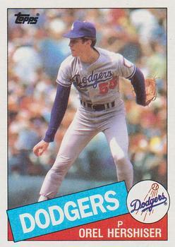#493 Orel Hershiser - Los Angeles Dodgers - 1985 Topps Baseball