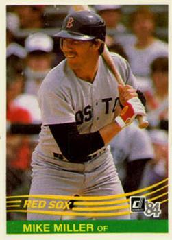 #493 Rick Miller - Boston Red Sox - 1984 Donruss Baseball