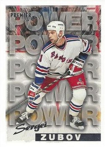#493 Sergei Zubov - New York Rangers - 1994-95 Topps Premier Hockey