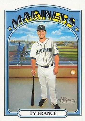 #493 Ty France - Seattle Mariners - 2021 Topps Heritage Baseball