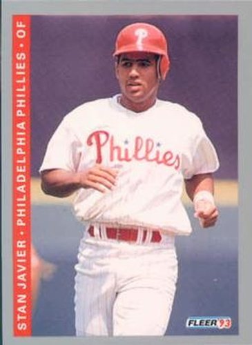 #493 Stan Javier - Philadelphia Phillies - 1993 Fleer Baseball
