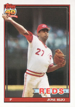 #493 Jose Rijo - Cincinnati Reds - 1991 Topps Baseball