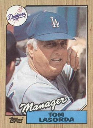 #493 Tom Lasorda - Los Angeles Dodgers - 1987 Topps Baseball