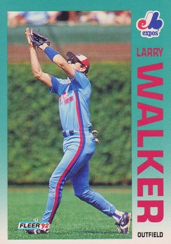 #493 Larry Walker - Montreal Expos - 1992 Fleer Baseball