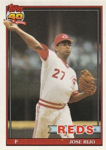 #493 Jose Rijo - Cincinnati Reds - 1991 O-Pee-Chee Baseball