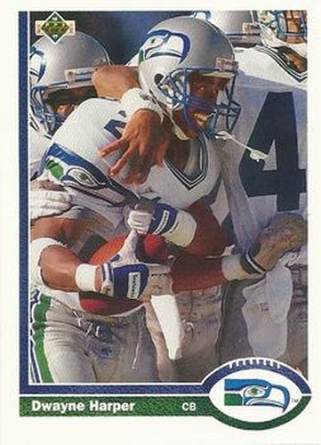 #493 Dwayne Harper - Seattle Seahawks - 1991 Upper Deck Football
