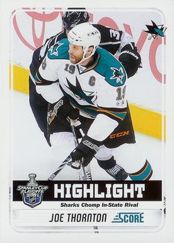 #493 Joe Thornton - San Jose Sharks - 2011-12 Score Hockey