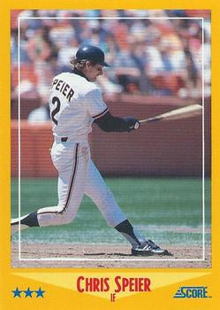 #493 Chris Speier - San Francisco Giants - 1988 Score Baseball