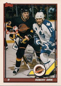 #493 Robert Dirk - Vancouver Canucks - 1991-92 Topps Hockey