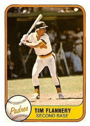 #493a Tim Flannery - San Diego Padres - 1981 Fleer Baseball