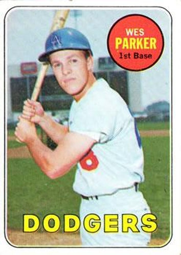 #493a Wes Parker - Los Angeles Dodgers - 1969 Topps Baseball