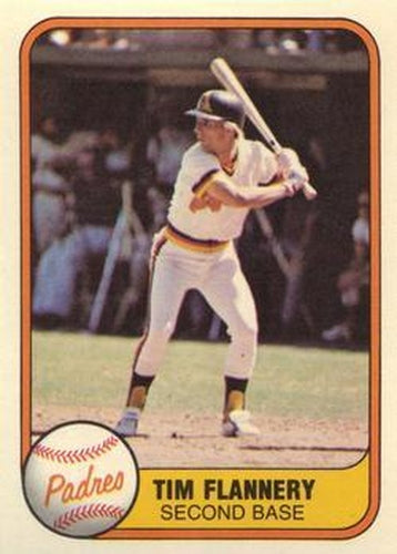 #493b Tim Flannery - San Diego Padres - 1981 Fleer Baseball
